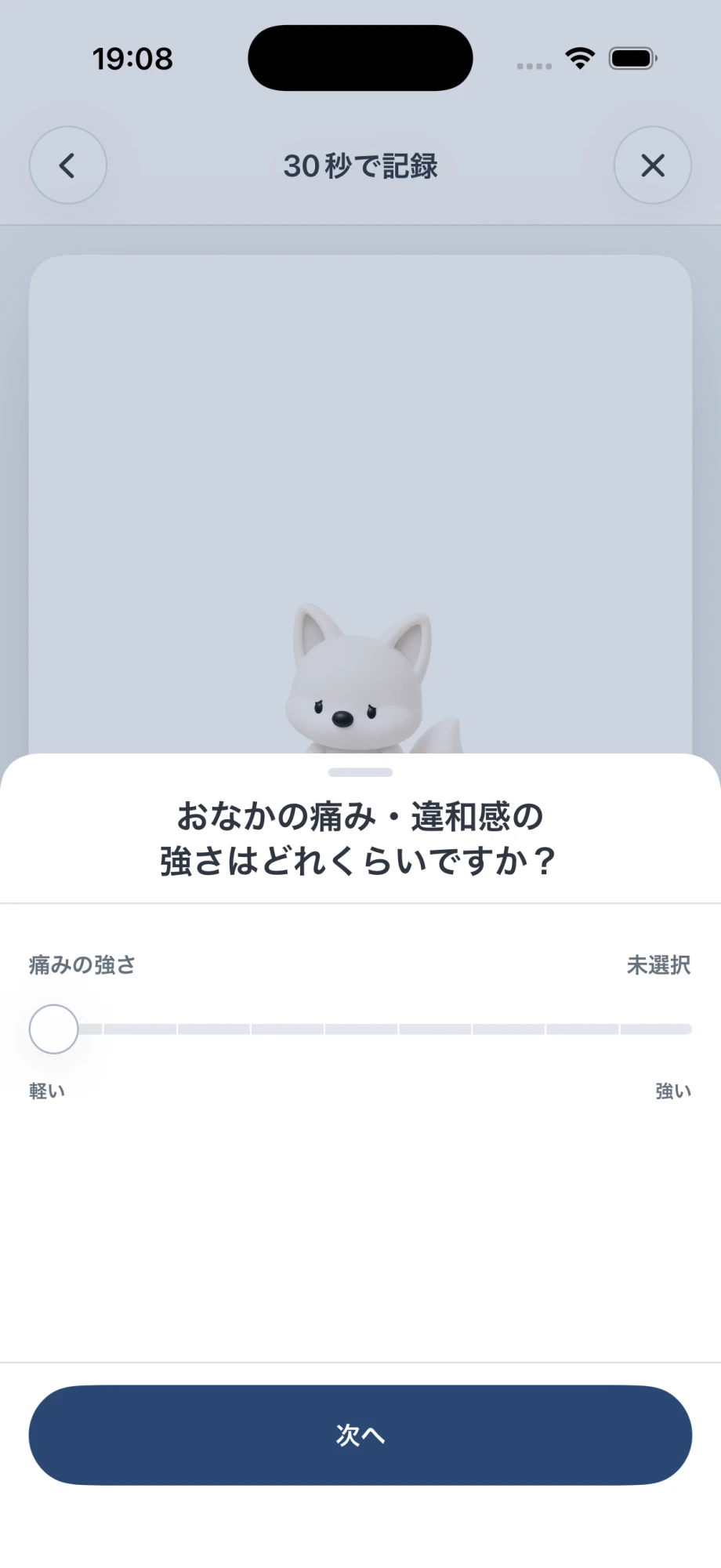MECOLETTEの痛みの強さ入力シート