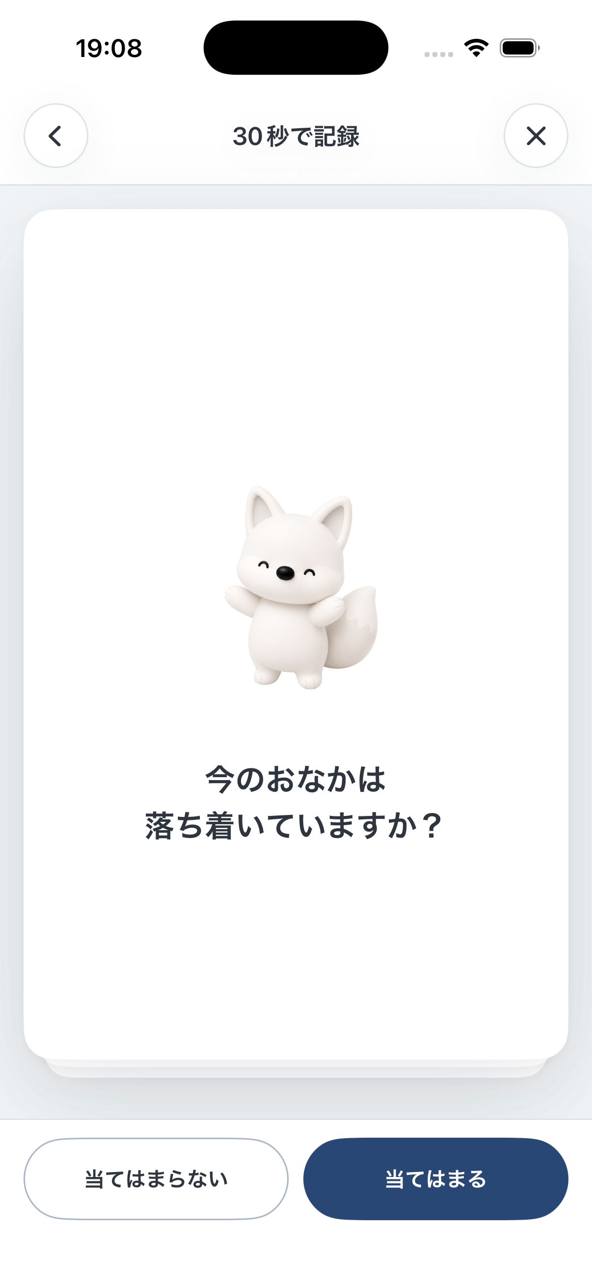 MECOLETTEの30秒記録画面